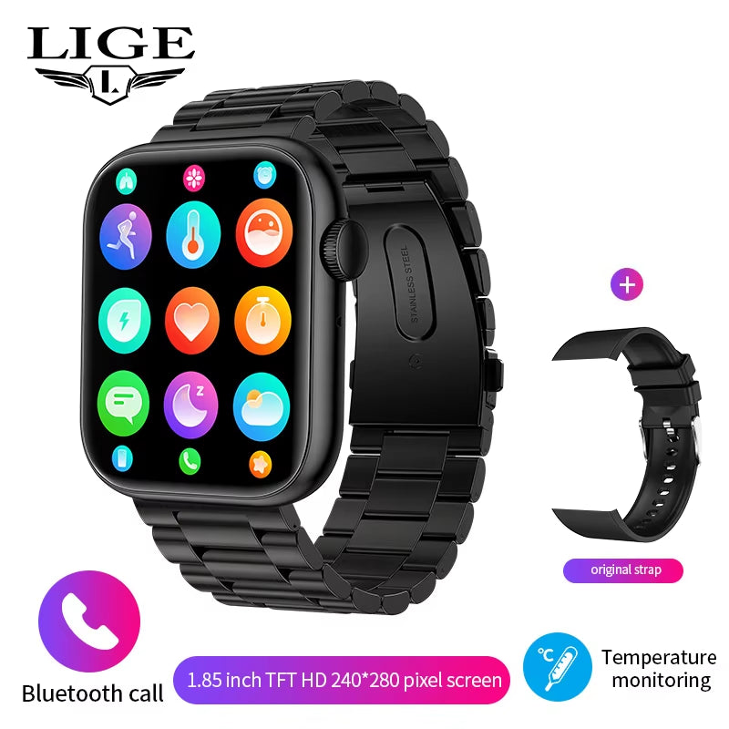 New Smart Watch 2025 Wireless Charging, Bluetooth Calls, Fitness Bracelet Custom Watch Face