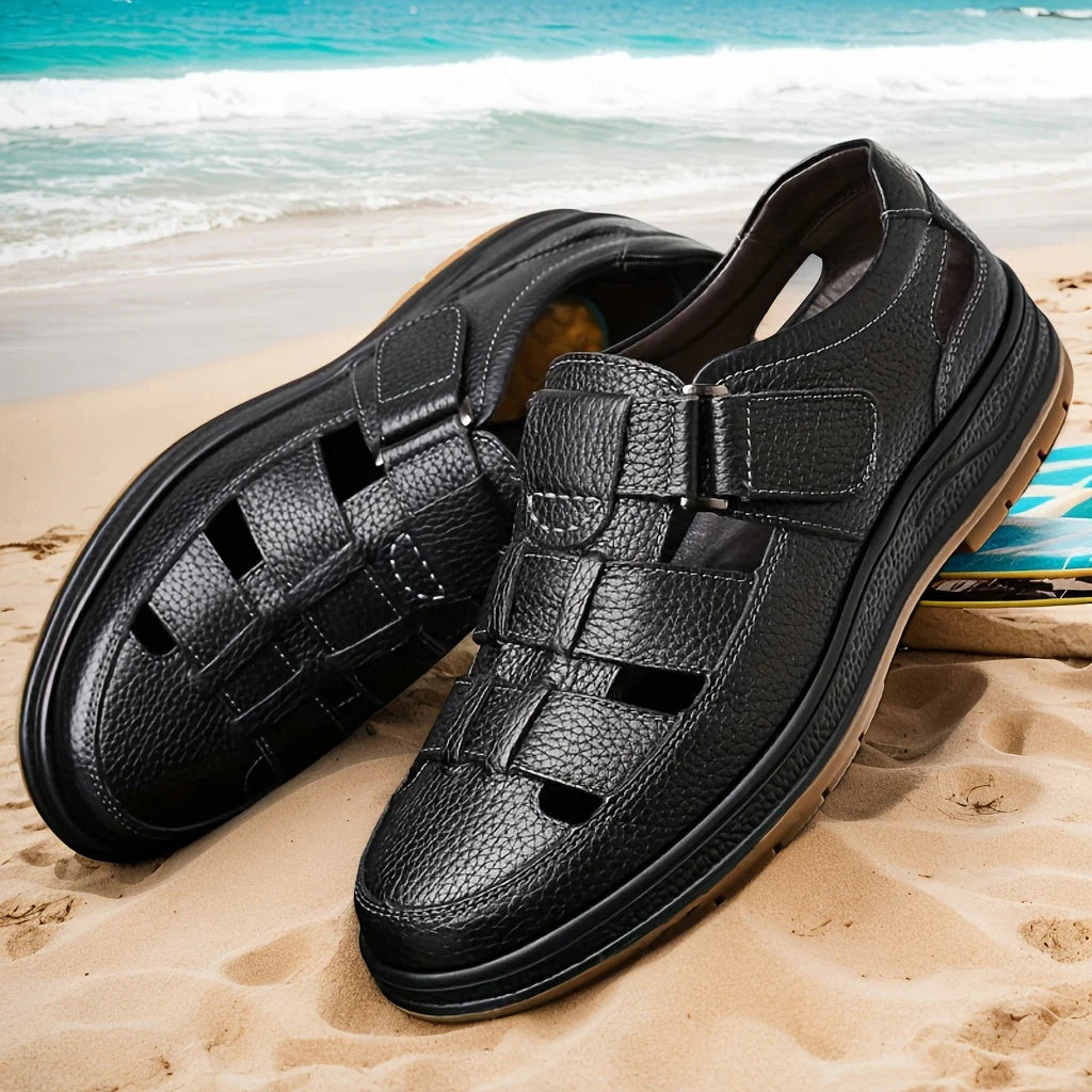 Sandali Da Pescatore Uomo in Pelle – Sandali Estivi Eleganti E Traspiranti