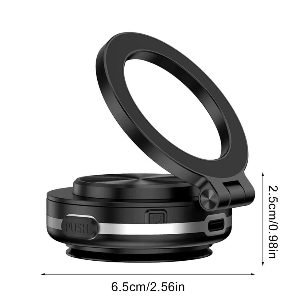 Car Magnetic Phone Mount, Double-Sided Magnetic Suction Cup, Folding Phone Bracket 360 Rotation Rack