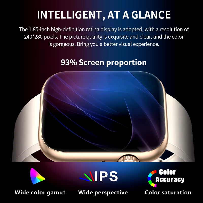 New Smart Watch 2025 Wireless Charging, Bluetooth Calls, Fitness Bracelet Custom Watch Face