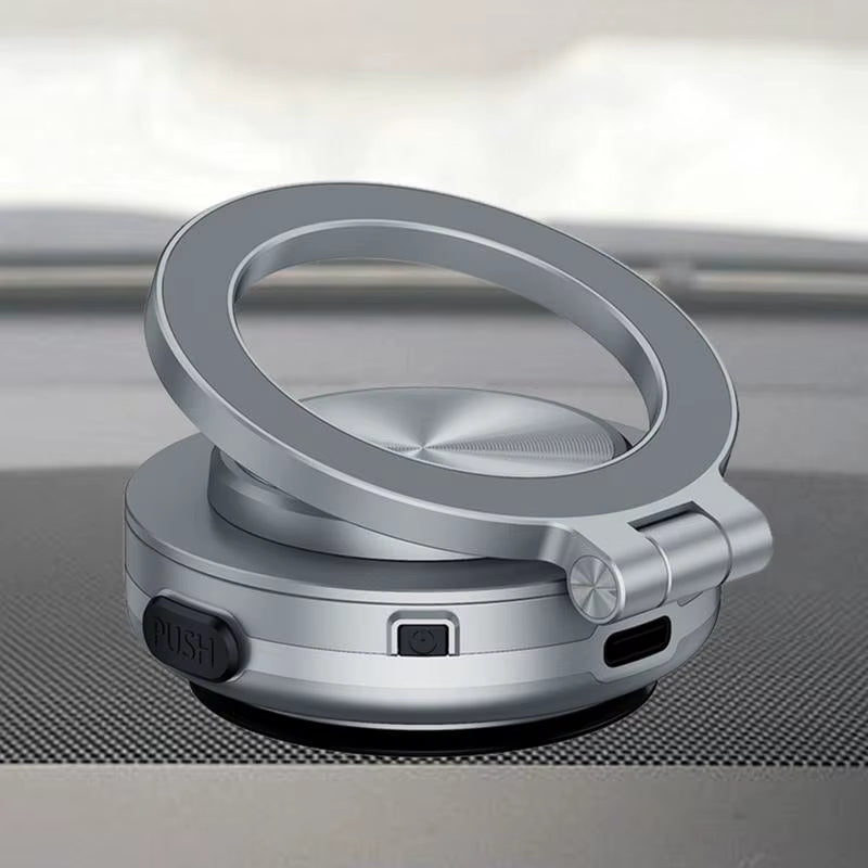 Car Magnetic Phone Mount, Double-Sided Magnetic Suction Cup, Folding Phone Bracket 360 Rotation Rack