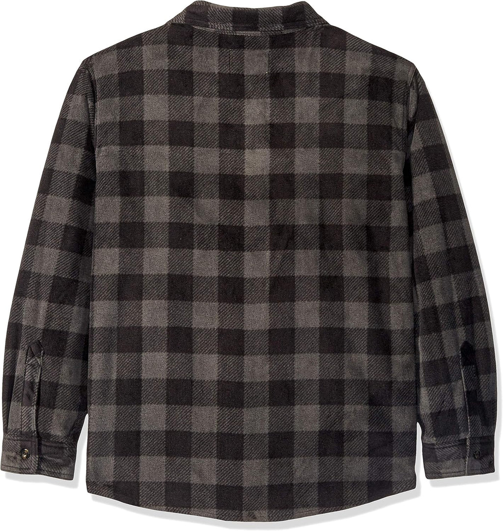 Mens Plaid Shirts for Men - Heavyweight Buffalo Plaid Fleece Shirt - Soft