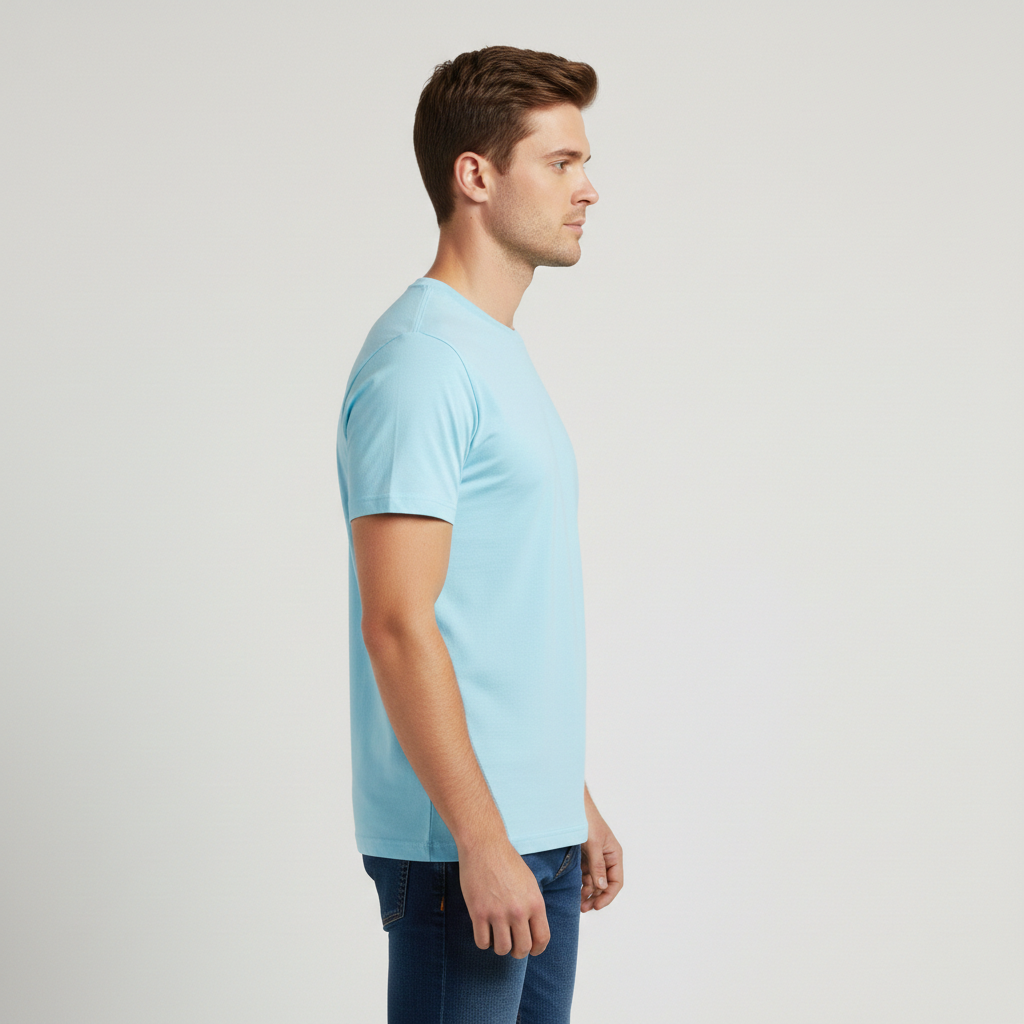 Men's Retro Ring-Spun Crew Neck T-Shirt