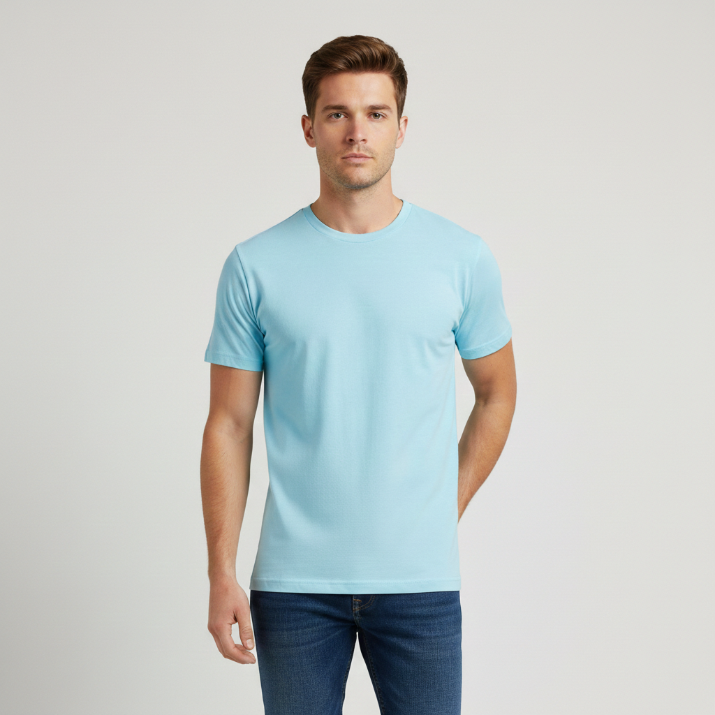 Men's Retro Ring-Spun Crew Neck T-Shirt