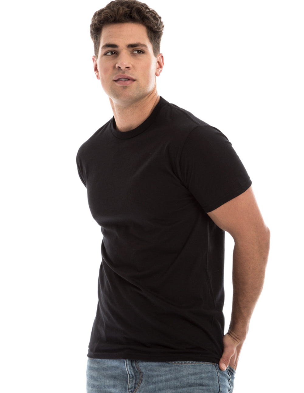 Men's Retro Ring-Spun Crew Neck T-Shirt