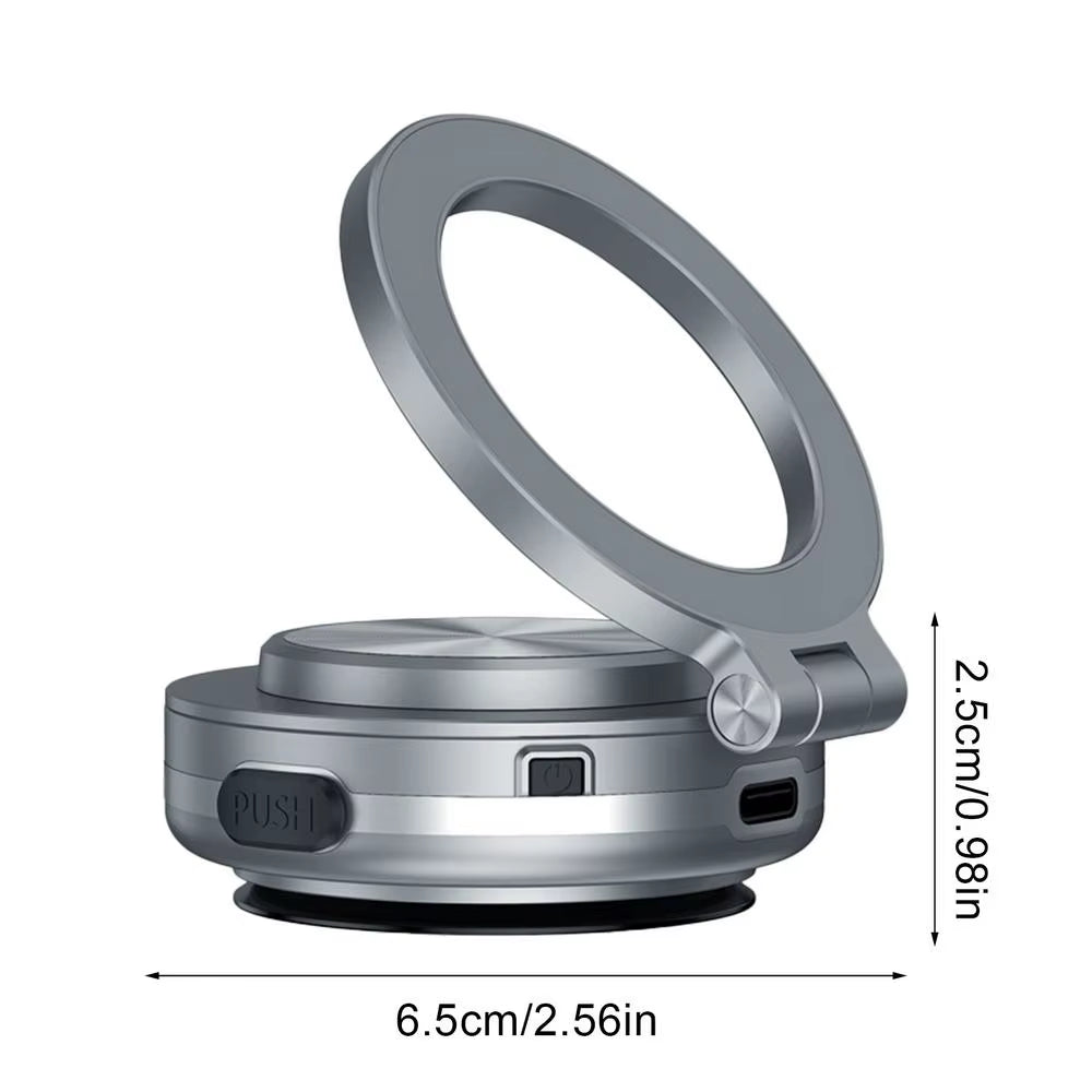 Car Magnetic Phone Mount, Double-Sided Magnetic Suction Cup, Folding Phone Bracket 360 Rotation Rack