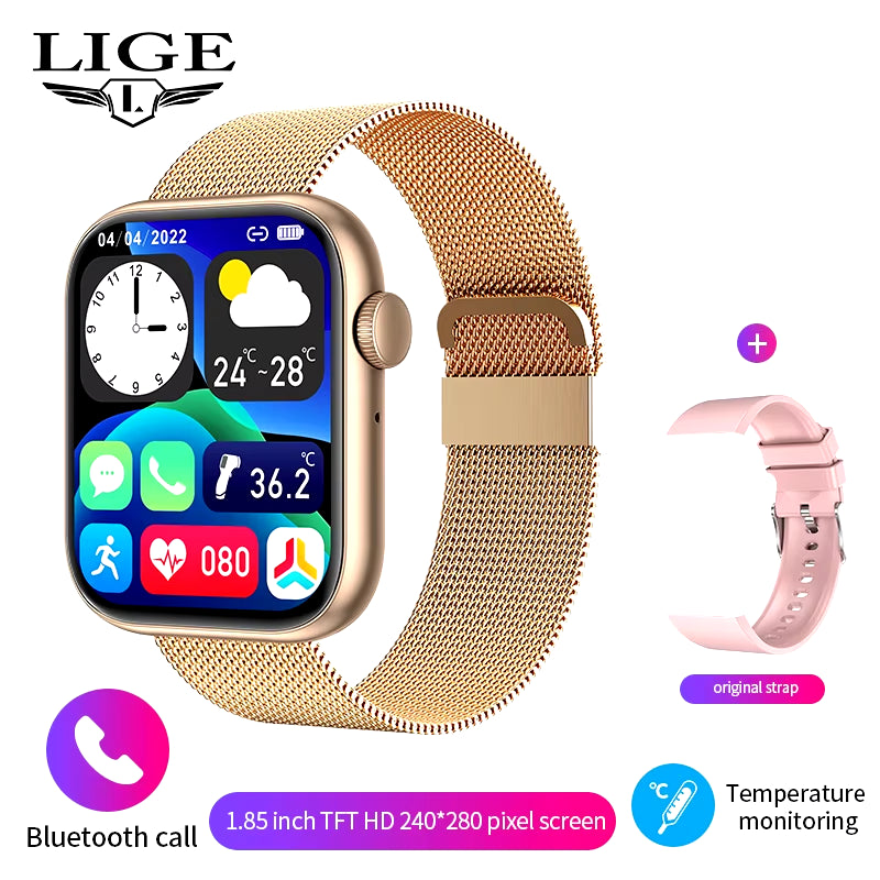 New Smart Watch 2025 Wireless Charging, Bluetooth Calls, Fitness Bracelet Custom Watch Face