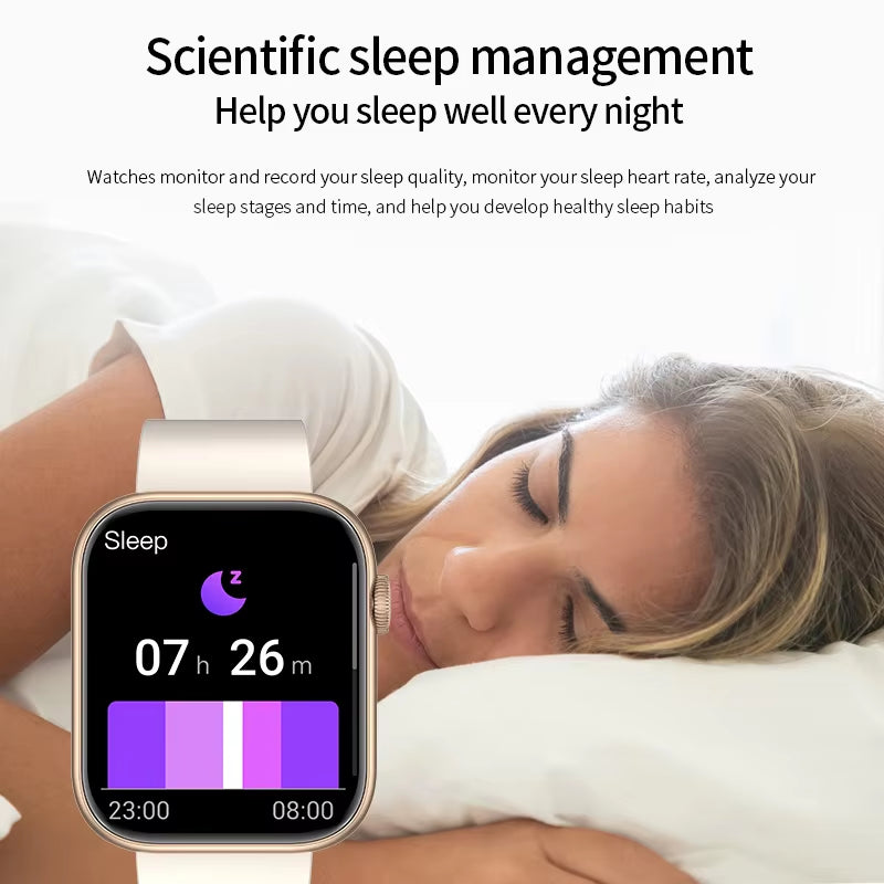 New Smart Watch 2025 Wireless Charging, Bluetooth Calls, Fitness Bracelet Custom Watch Face