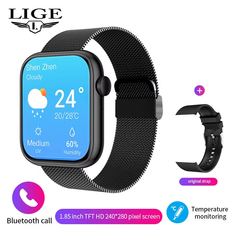 New Smart Watch 2025 Wireless Charging, Bluetooth Calls, Fitness Bracelet Custom Watch Face